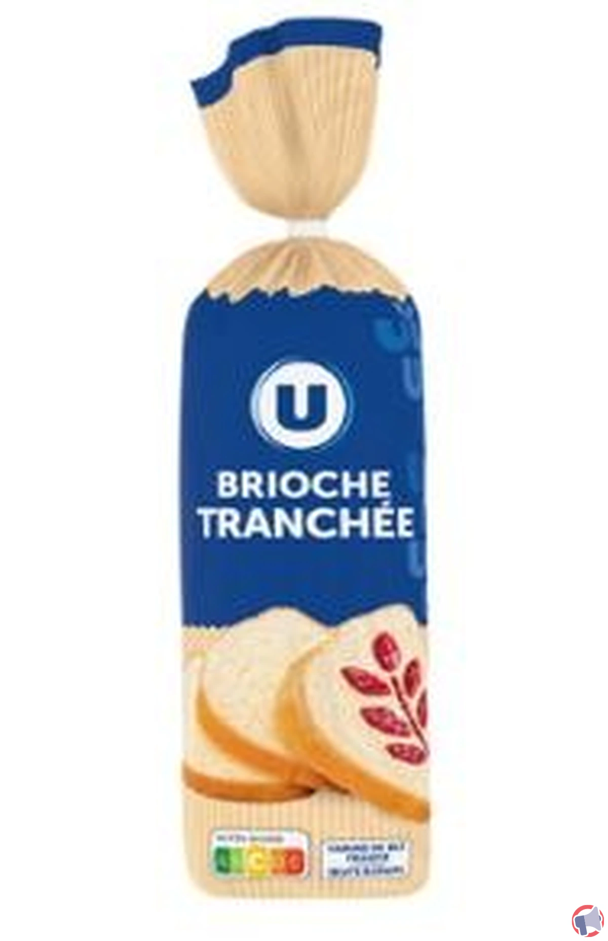 Rappel de la Brioche tranchée U : risque de présence de plastique dur bleu