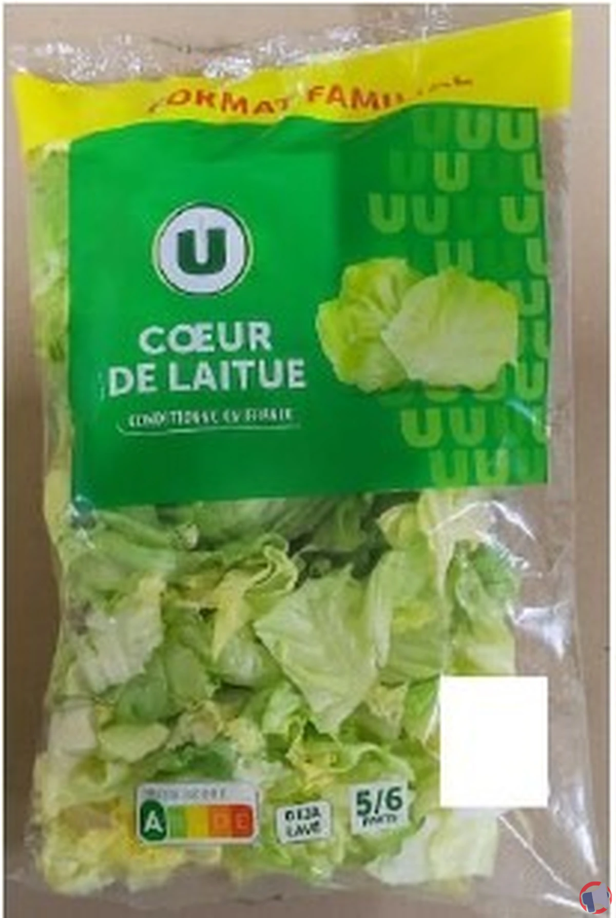Rappel produit : cœur de laitue U 320g pour non-conformité microbiologique