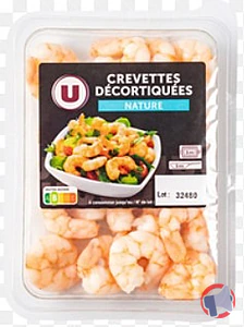 Rappel produit Crevettes décortiquées nature U bq.120g Transformé France U