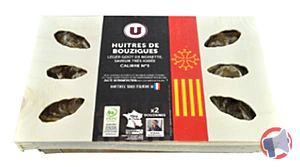 Rappel produit HUITRE CREUSE U N°3 X 24 PIECES THAU U