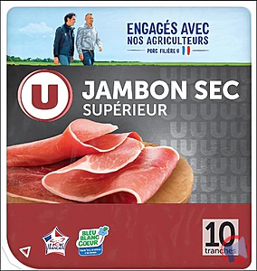 Rappel produit JAMBON SEC SUPÉRIEUR U 10 tranches 200 g U