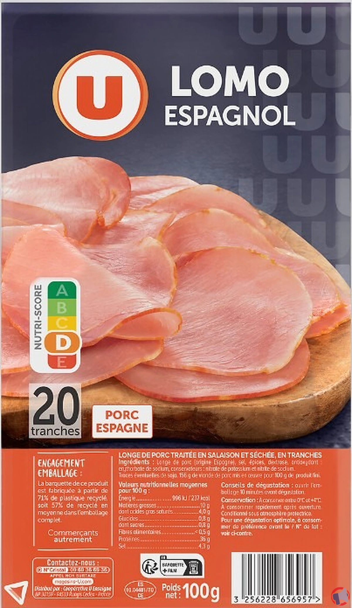 Rappel produit : U lomo espagnol, 20 tranches, 100 g — que faire et pourquoi ce rappel