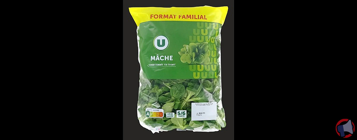 Rappel produit : u-mâche en sachet 200 g (ne pas consommer par prudence)
