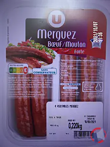 Rappel produit Merguez Boeuf/Mouton forte X 4 U