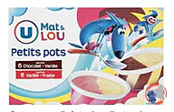 Rappel produit Petits pots vanille fraise & vanille chocolat - U Mat & Lou - x12, 342 g U (photo numéro 1)
