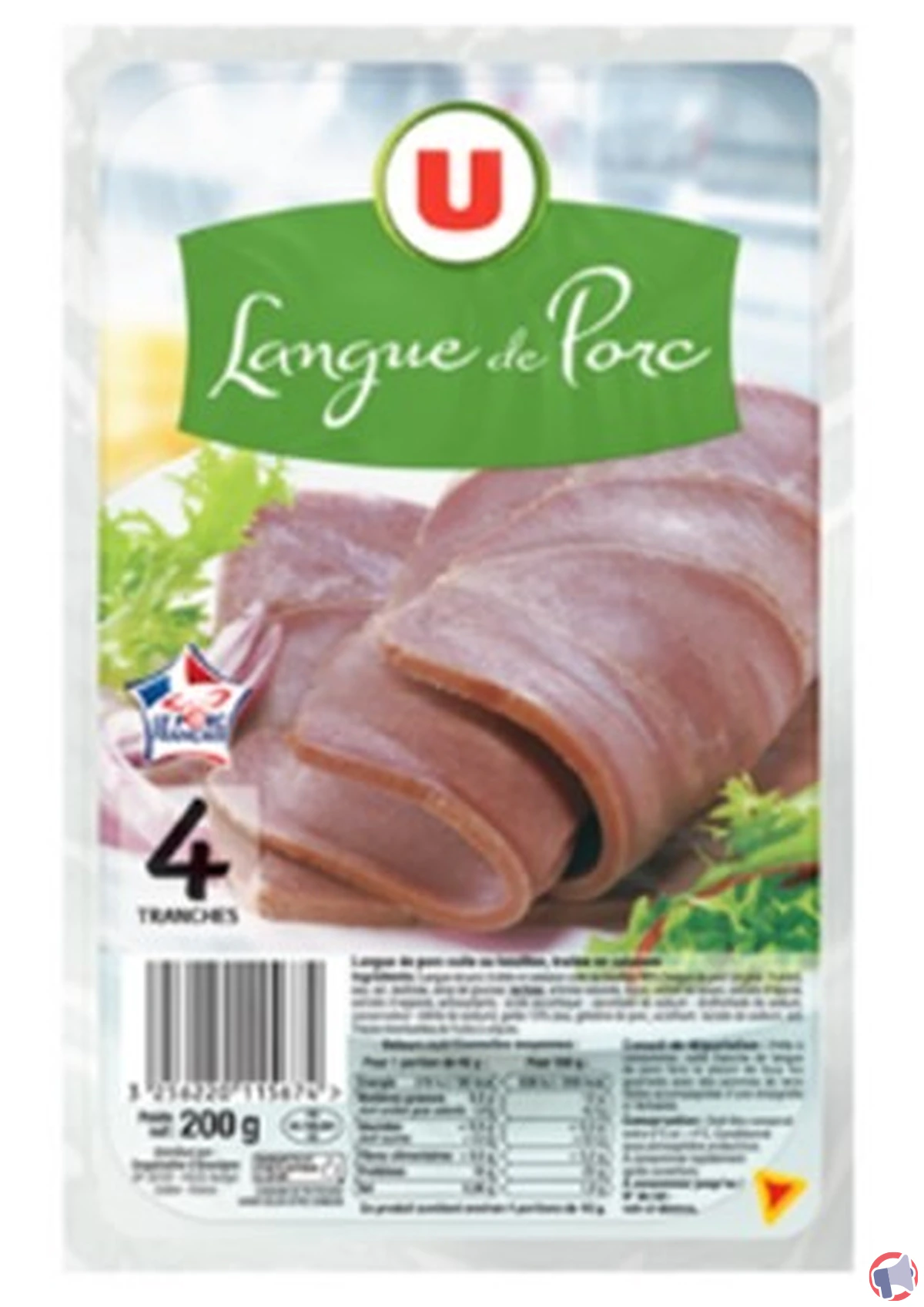 Rappel de plusieurs références de charcuterie U pour risque de listériose