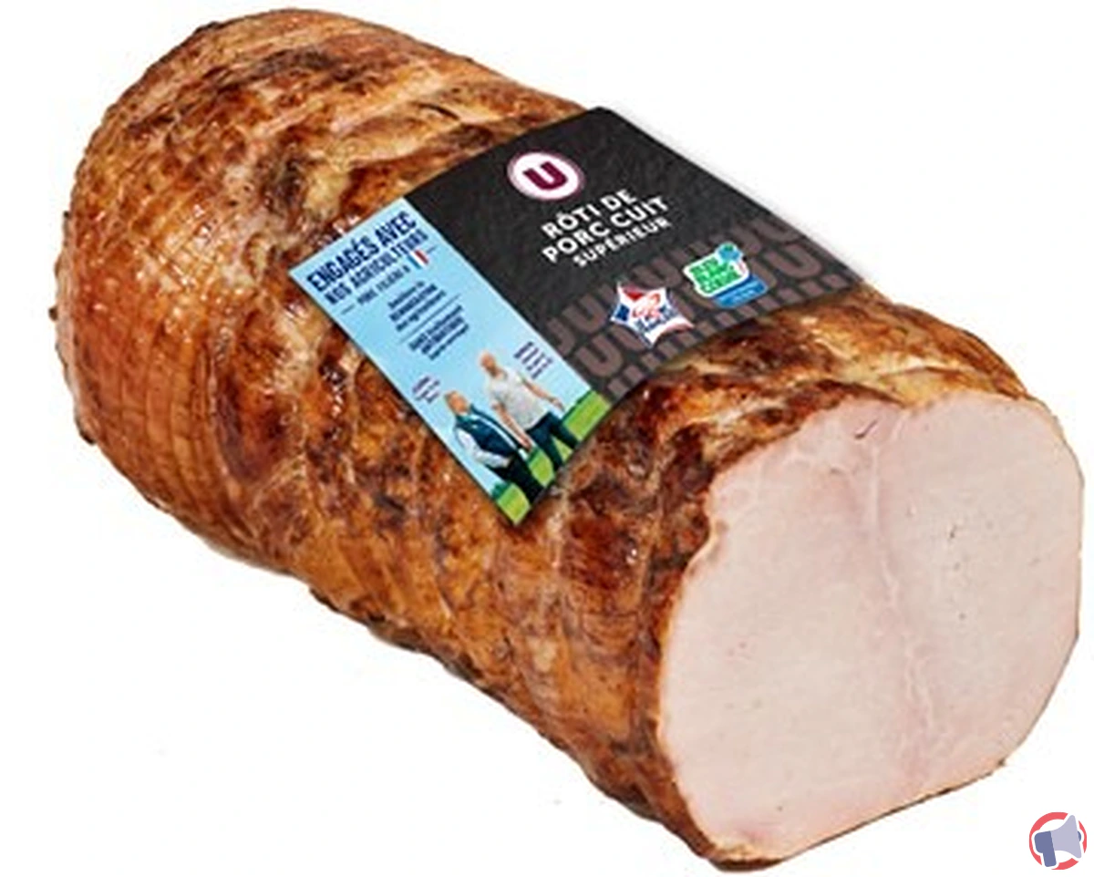 Rappel produit : rôti de porc cuit supérieur bbc de la marque u pour non conformité microbiologique