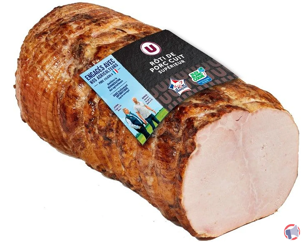 Rappel de produit : rôti de porc cuit supérieur Bleu Blanc Coeur U pour risque de listériose
