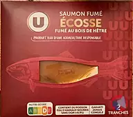 Rappel produit SAUMON ATLANTIQUE SALE SEL SEC FUME BOIS HÊTRE ECOSSE U 2 TRANCHES U (photo numéro 1)