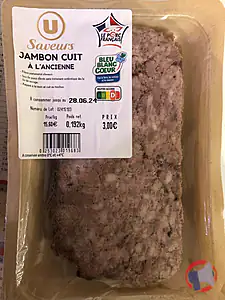 Rappel produit Jambon cuit à l'ancienne GH BBC USAVEURS 1tran.180g U SAVEURS