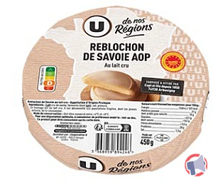 Rappel produit Reblochon de Savoie AOP au lait cru 28%mg UDNR 450g U saveurs