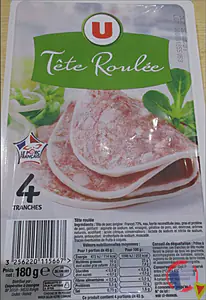Rappel produit Tête roulée U barquette 4 tranches 180g U