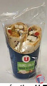 Rappel produit WRAP CHEVRE LEGUMES 180G U U