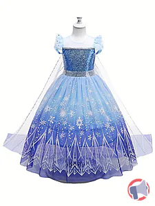Rappel produit Robe Princesse Envoûtante en Tulle avec LED et Détails Pailletés - Manches Bouffante / Girl's Princess LED Dress, Sequin Decor Puff Sleeve Tulle Dress, Fairy Tale Character Cosplay Costume UPORPOR