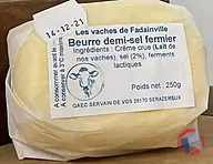 Rappel produit Beurre cru demi-sel Les Vaches de Fadainville