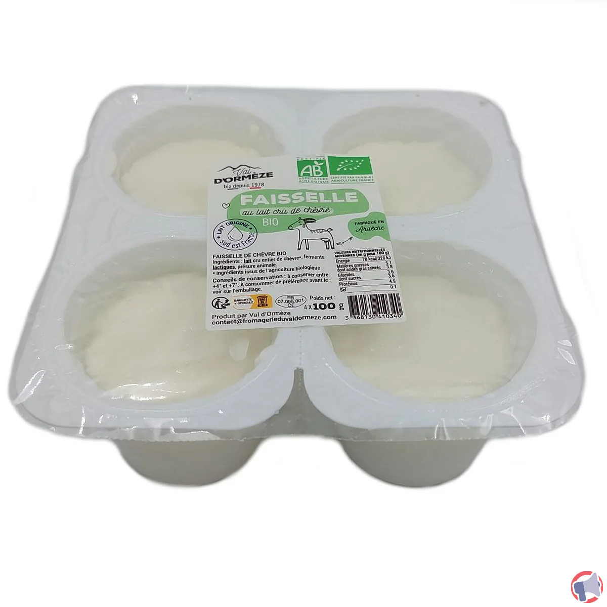 Rappel de faisselle de chèvre Val d'Ormèze : risque de salmonellose