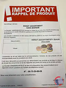 Rappel produit DOONY S ASSORTIES et DOONY'S CHOCOLATS VANDERMOORTELE