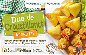 Rappel produit Duo de croustillants apéritifs surgelées 180g Varenne Gastronomie