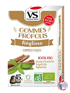 Rappel produit GOMMES PROPOLIS REGLISSE BIO 45G VECTEUR SANTE