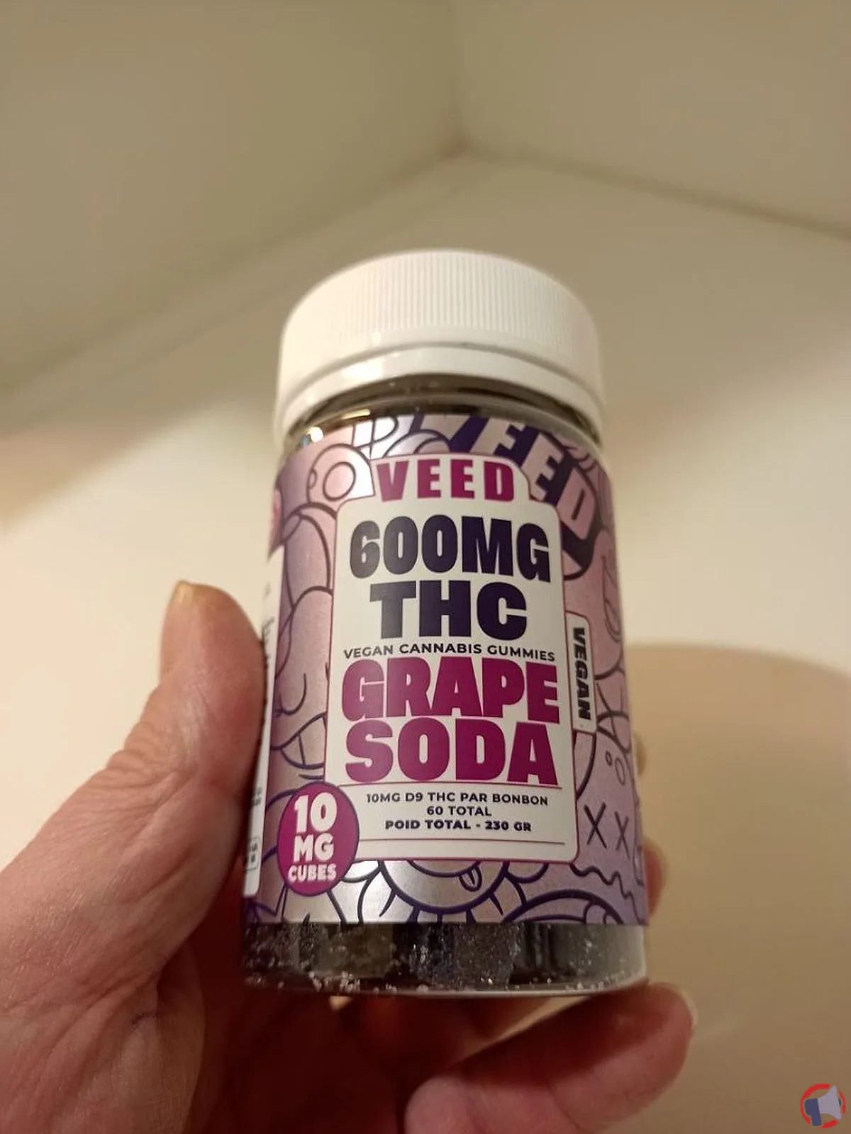 Rappel de produit : Vegan Cannabis Gummies Grape Soda de la marque VEED