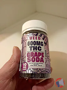 Rappel produit Vegan Cannabis Gummies Grape Soda VEED