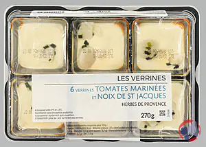 Rappel produit VERRINES TOMATES MARINEES NOIX DE ST JACQUE 45G*6