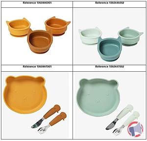 Rappel produit Set repas silicone VERTBAUDET