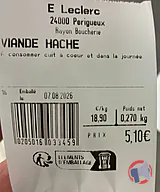 Rappel produit VIANDE HACHEE (photo numéro 1)