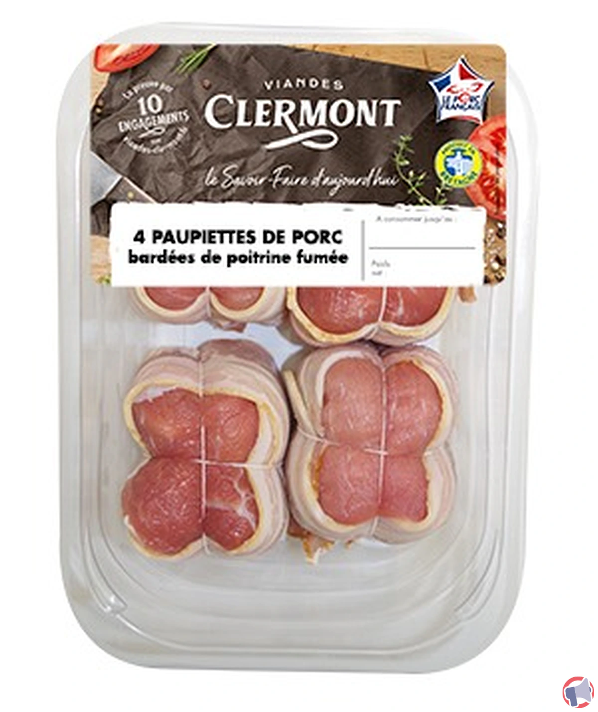 Rappel : paupiettes de porc bardées de viandes clermont 4
