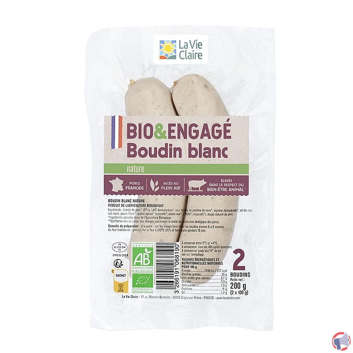Rappel produit : Vie Claire boudin blanc x2 200g – analyse et conseils pour les consommateurs