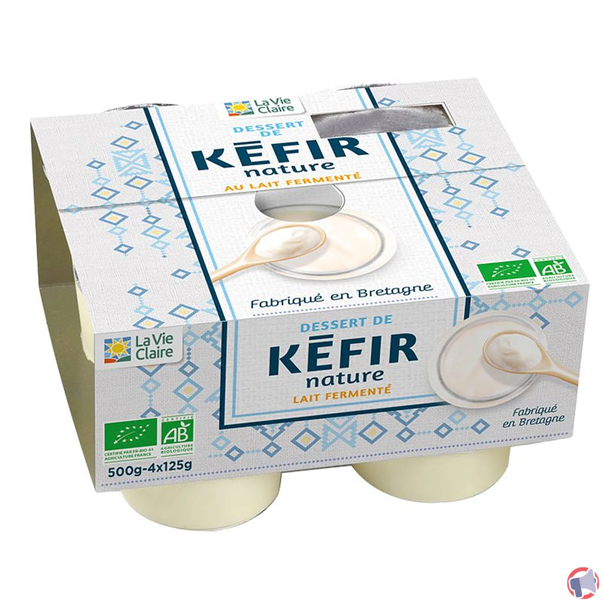 Rappel de produit : Dessert de Kefir de la marque La Vie Claire pour anomalie d'étiquetage