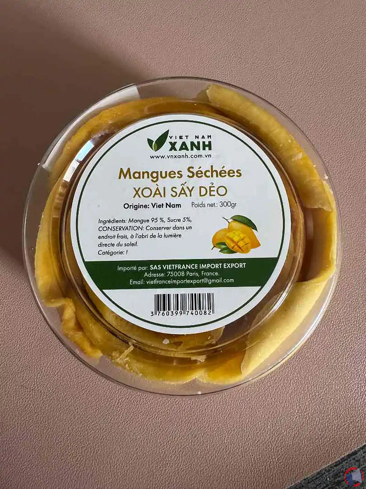 Rappel : lamelles de mangue séchée vietnam xanh (risque pour la santé) — que faire ?