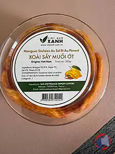Rappel produit MANGUE SÉCHÉE AU SEL ET AU PIMENT VIETNAM XANH