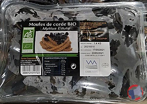 Rappel produit MOULE DE CORDE BIO ELEVAGE France LES VIGNES MARINES
