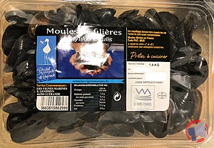 Rappel produit MOULE DE CORDE FILIERE ILE DUMET ELEVAGE France LES VIGNES MARINES
