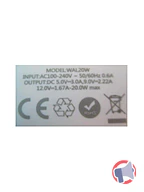 Rappel produit CHARGEUR TYPE C 20W/3A BOITE VIGUS B VIGUS B (photo numéro 2)