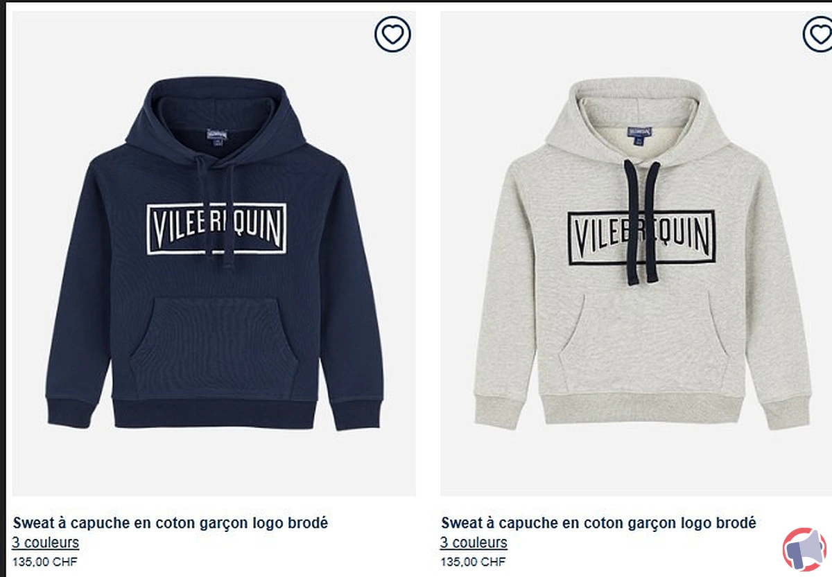 Rappel produit : Sweat à capuche garçon Vilebrequin