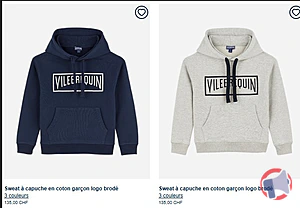Rappel produit Sweat à capuche en coton garçon logo brodé Vilebrequin