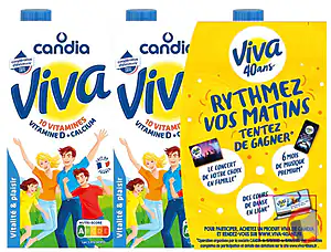 Rappel produit VIVA 1% MG 10 Vitamines – Brique 1L x 6 Viva Candia