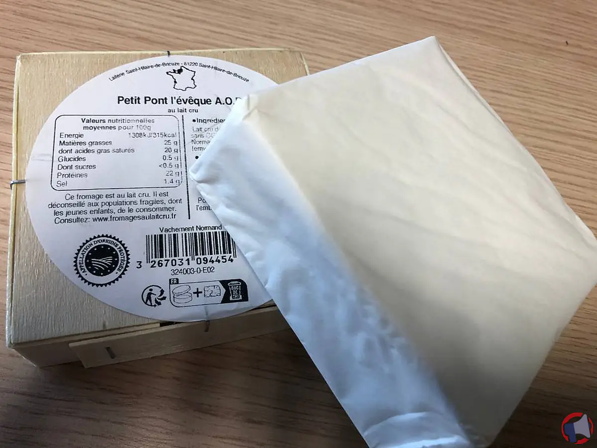 Rappel de produit : fromage Petit Pont l'Évêque de la marque VN