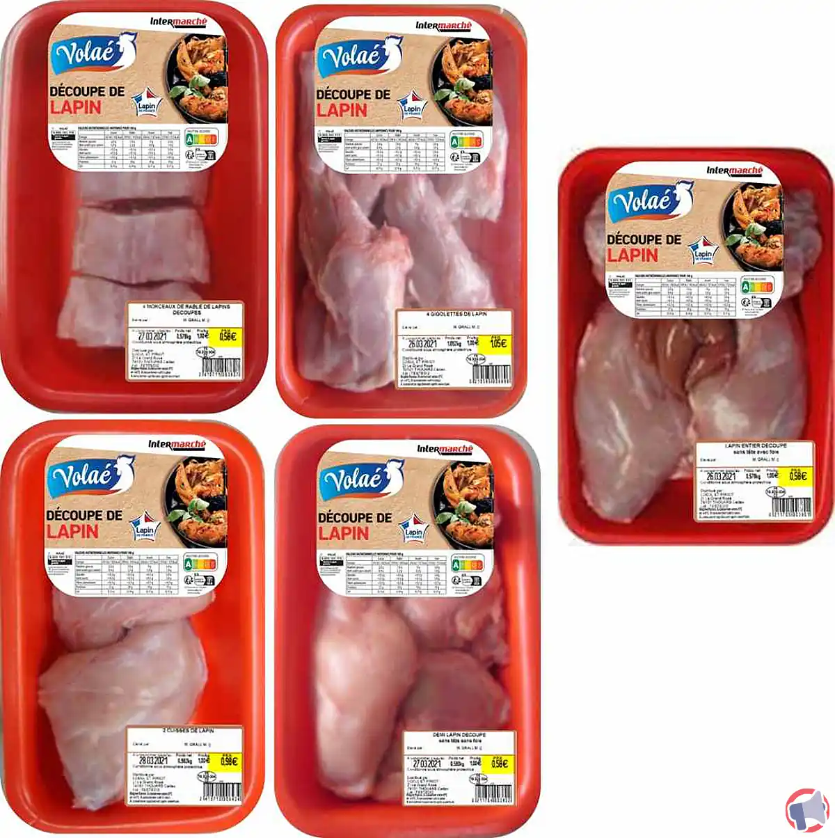 Rappel produit : Volae découpes lapin (référence 21453)