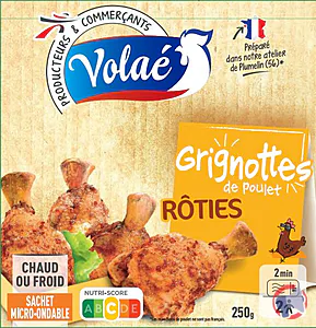 Rappel produit Grignottes de poulet rôties VOLAE