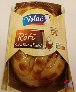 Rappel produit Rôti de filet de poulet cuit sous vide 450 g VOLAE