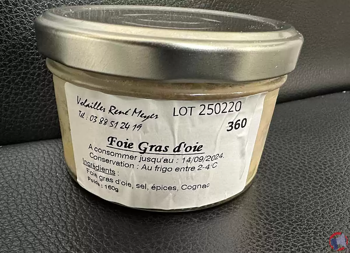 Rappel de produit : Foie Gras d'Oie de la marque Volailles René Meyer