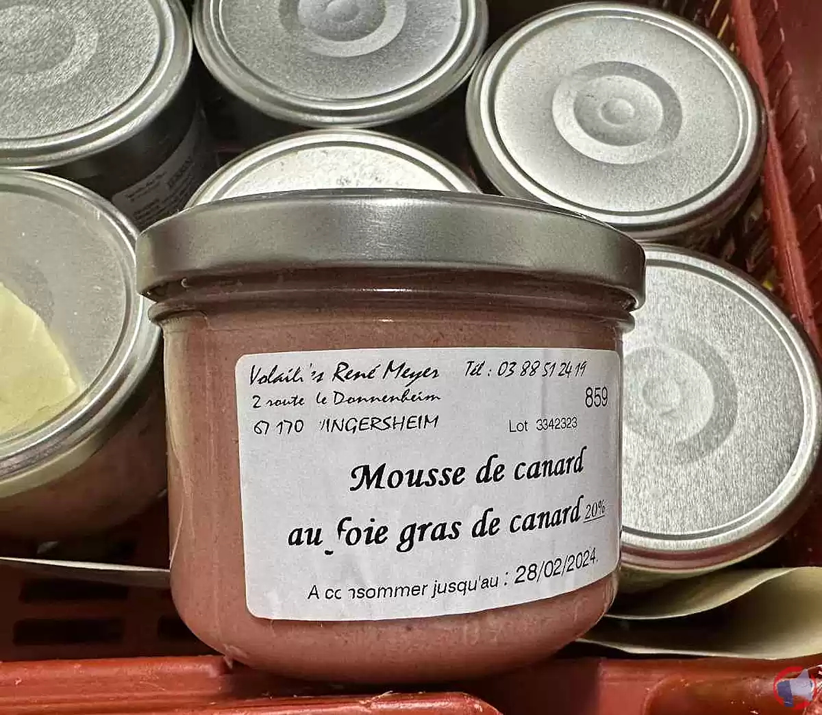 Rappel de produit : Mousse de canard au foie gras de canard 20% de la marque Volailles René MEYER