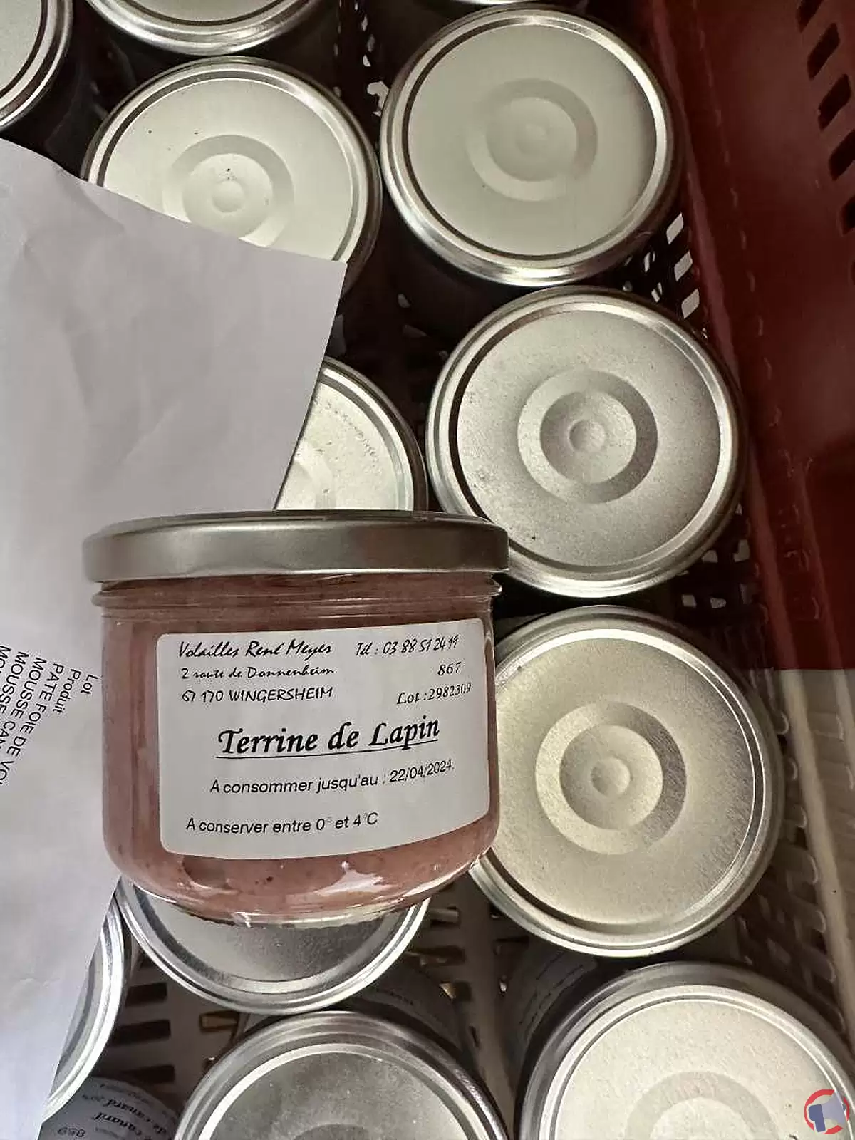 Rappel de produit : Terrine de Lapin de la marque Volailles René Meyer