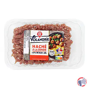 Rappel produit HACHÉ A LA DINDE 350G VOLANDRIE