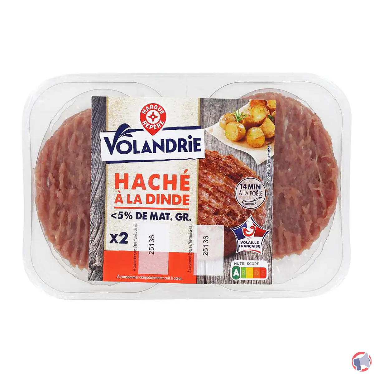 Rappel volandrie hache dinde x2 240g : informations, risques et conseils actualisés
