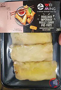 Rappel produit ROULEAUX IMPERIAUX POULET CURRY PREFRITS 290 g WEI MING