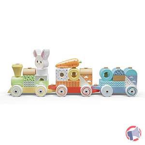 Rappel produit Train en bois lapin WOOD N PLAY